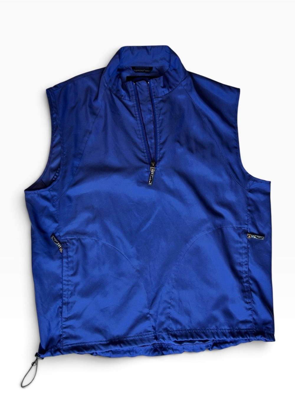 Sun Mountain Purple Blue Golf Vest XL Wind Solo Zip Front Drawstring Outdoor